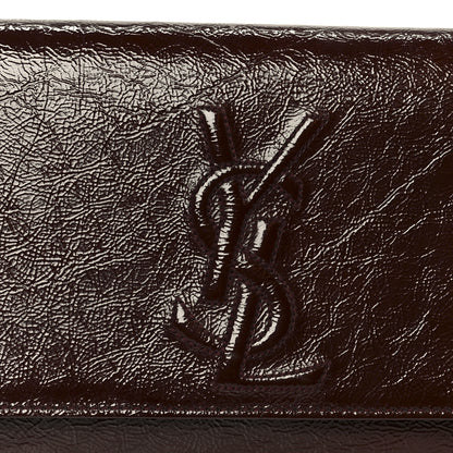 Saint Laurent Textured Patent Calfskin Large Belle De Jour Clutch Berry 7 of 7
