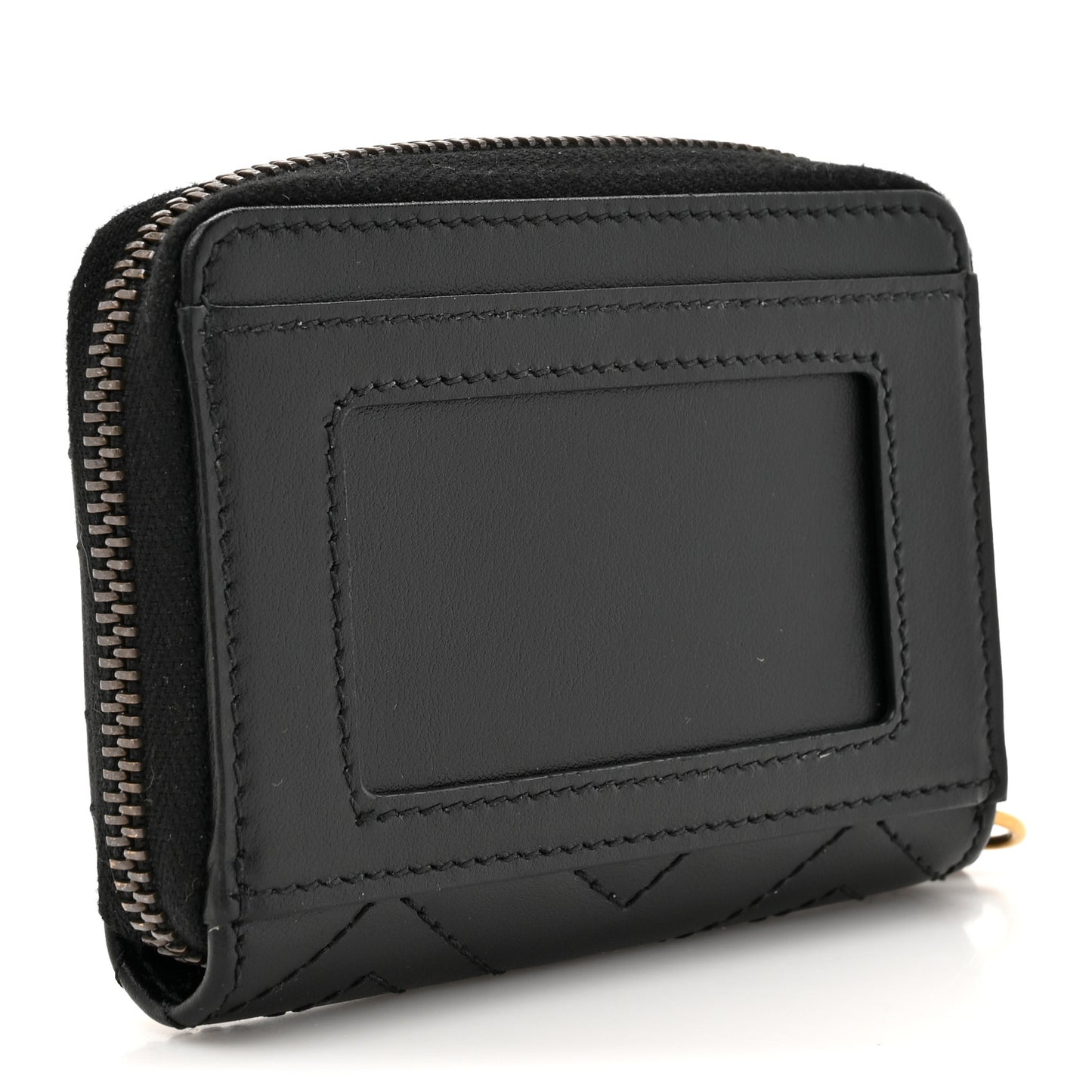Calfskin Matelasse GG Marmont Zip Around Card Case Black