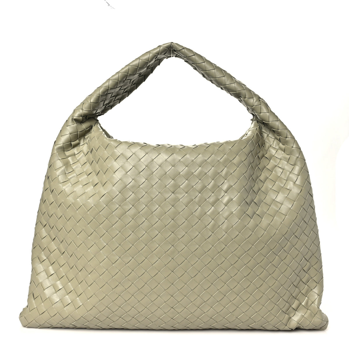 Bottega Veneta Calfskin Intrecciato Large Hop Travertine 1 of 10