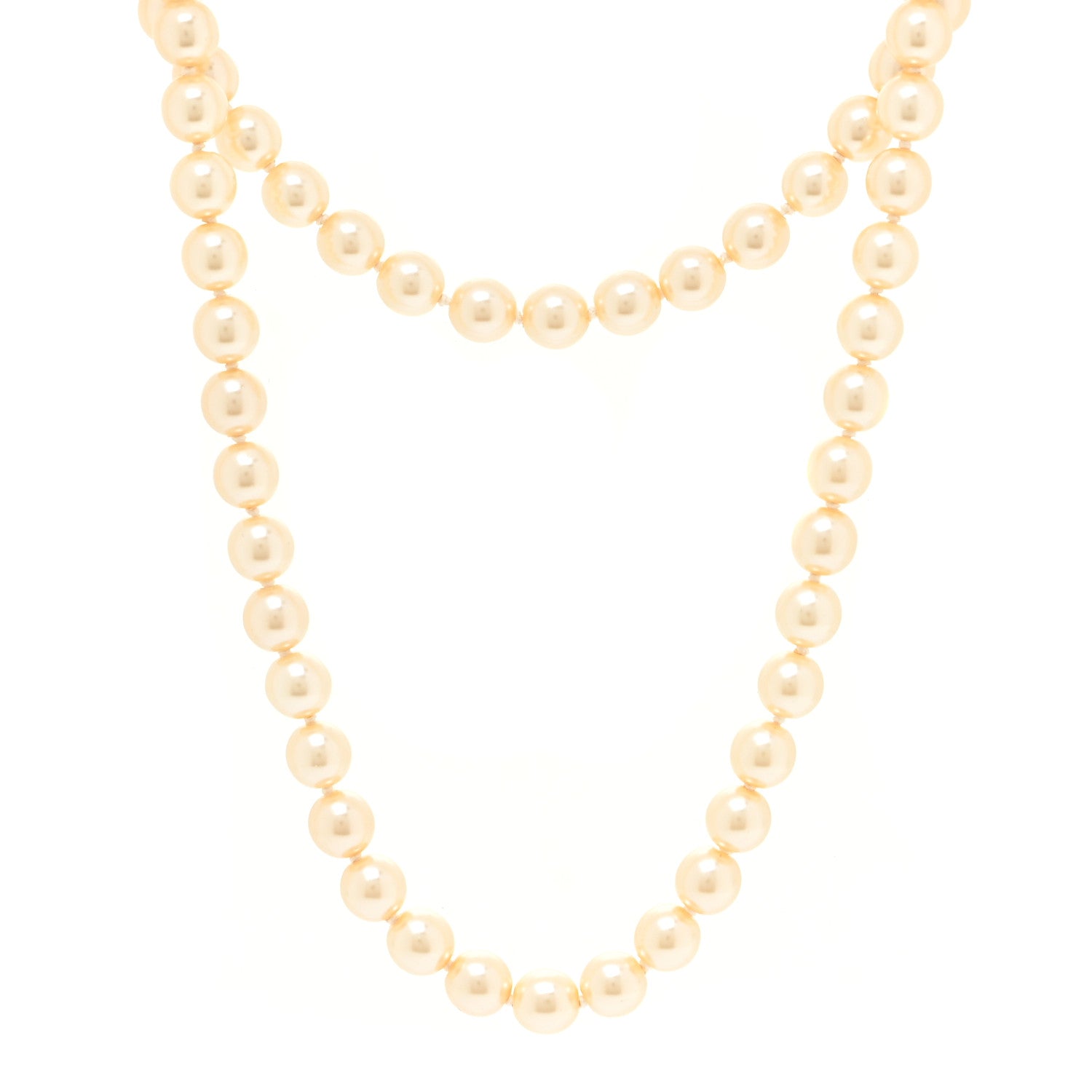 Chanel Pearl CC Long Necklace Silver 1 of 6