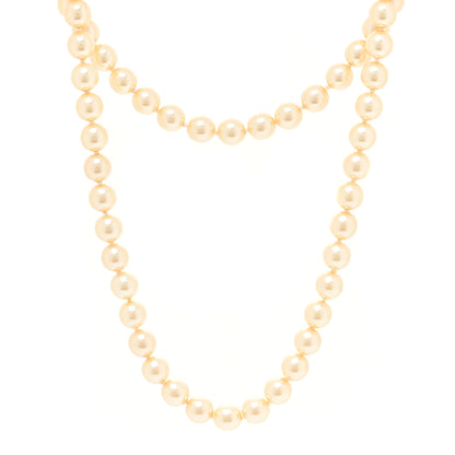 Chanel Pearl CC Long Necklace Silver 1 of 6