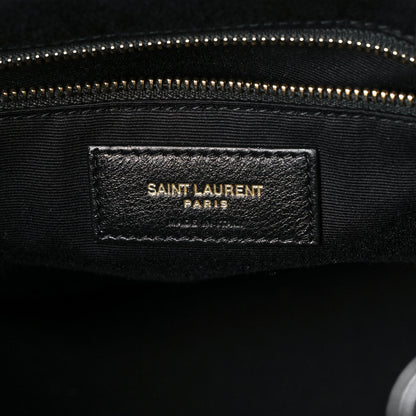 Saint Laurent Velvet Matelasse Vicky Backpack Black 5 of 14
