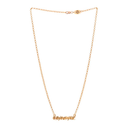 Chrome Hearts 22K Yellow Gold CHROME Script Necklace 3 of 4
