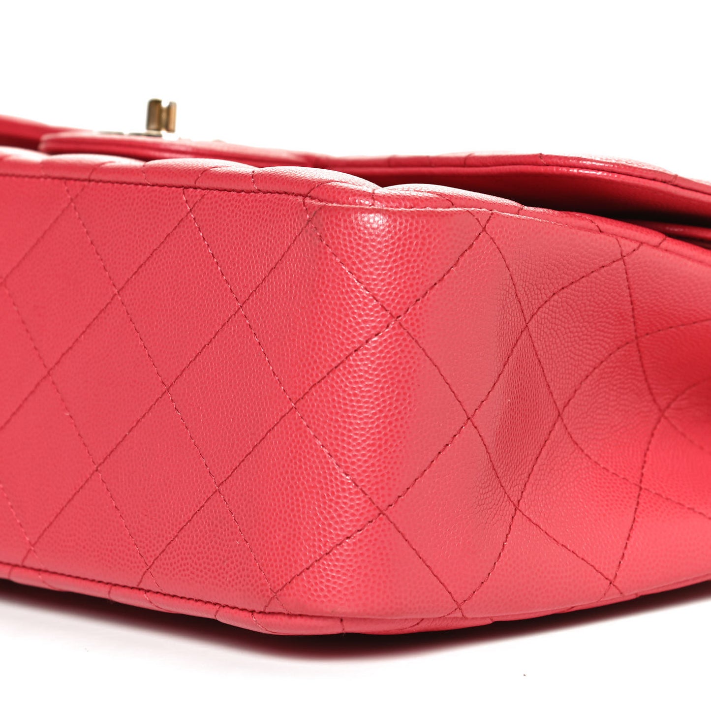 Caviar Quilted Jumbo Double Flap Dark Pink