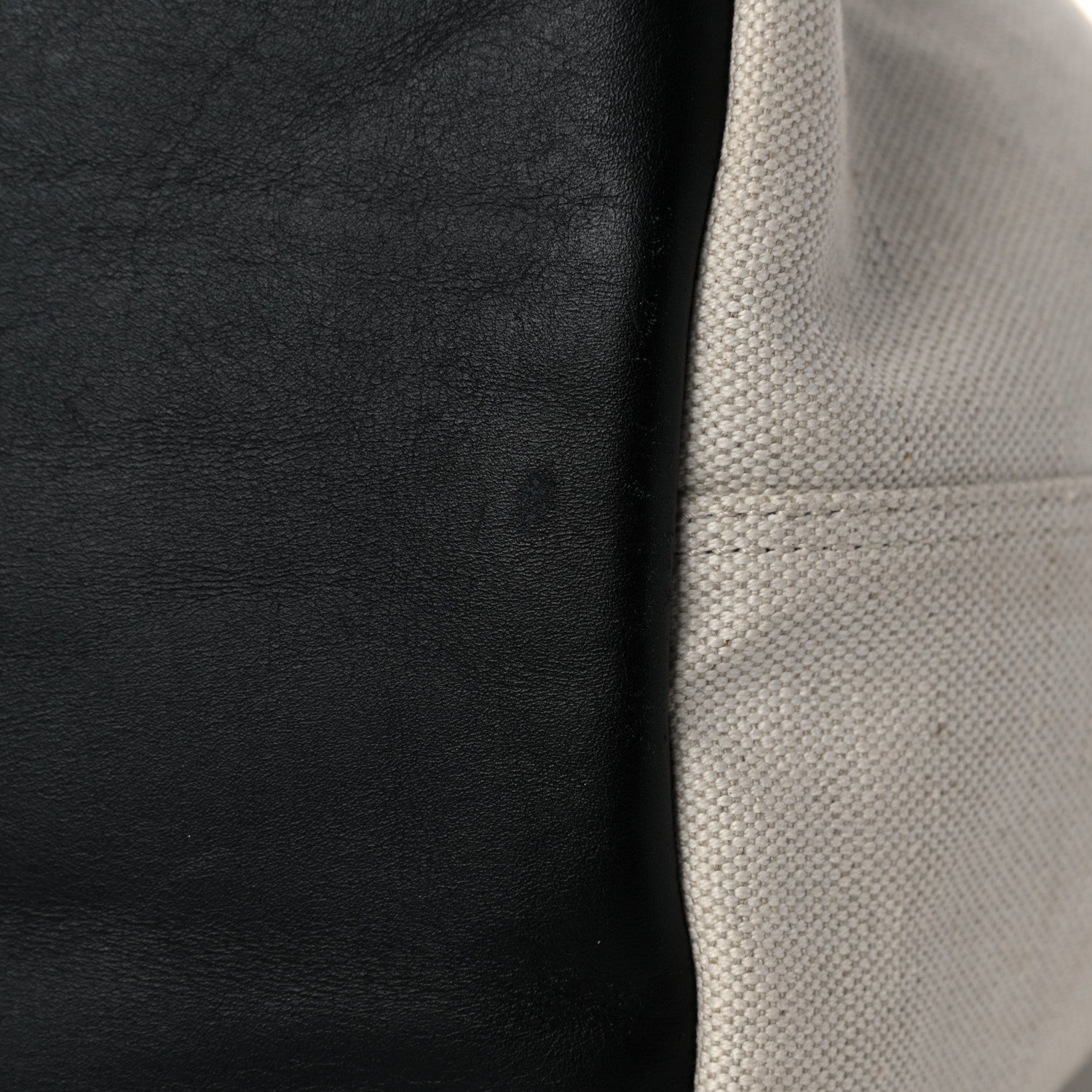 Balenciaga Cotton Canvas Calfskin M Navy Cabas Natural Black 15 of 16