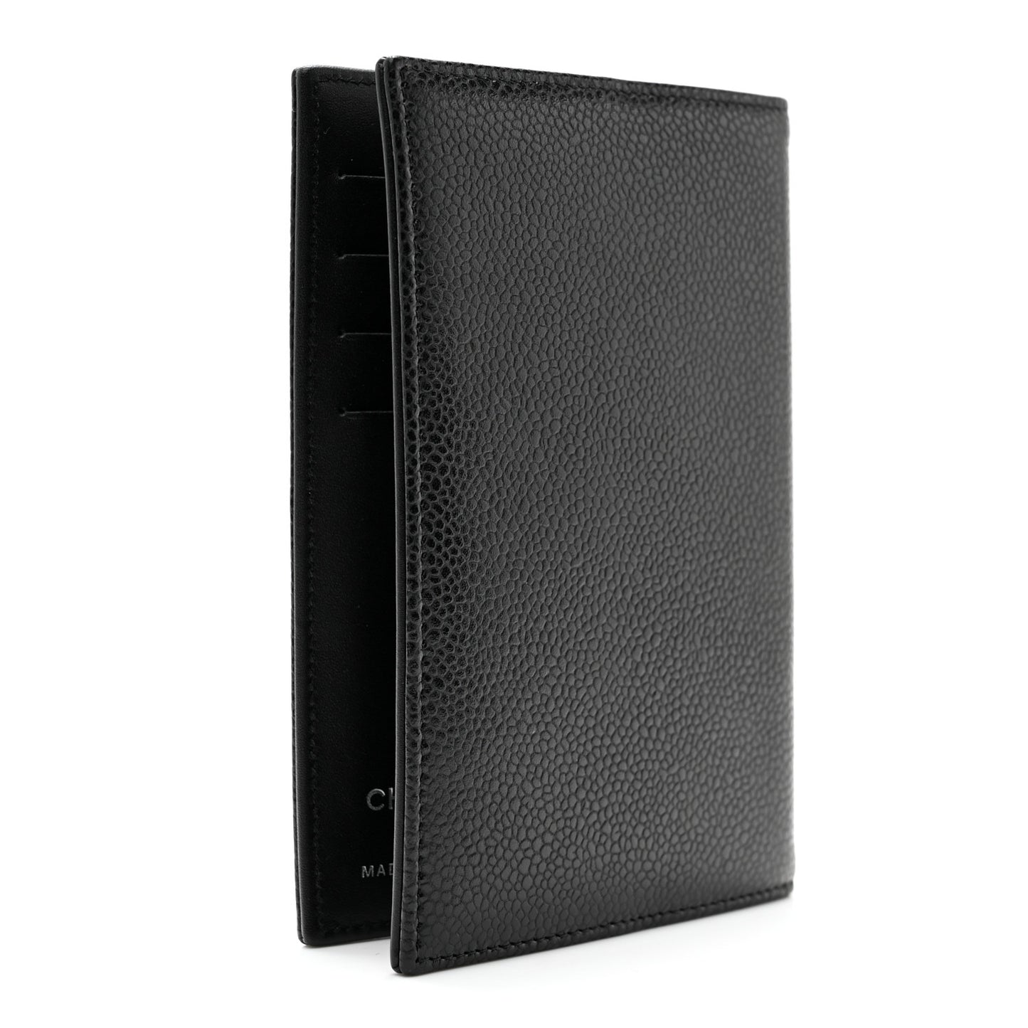 Caviar Timeless Passport Holder Black