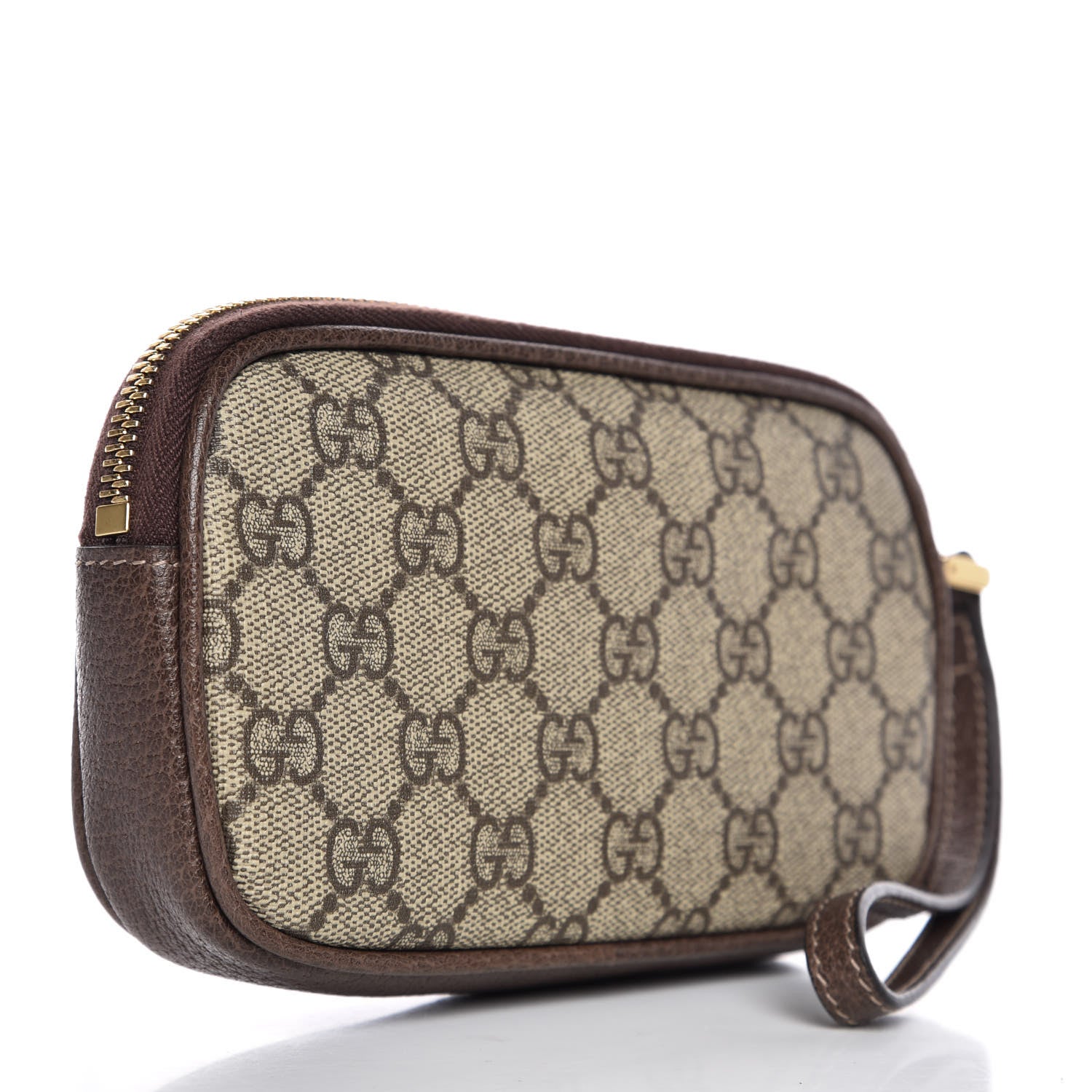 Gucci GG Supreme Monogram Ophidia Phone Case Wristlet Brown 3 of 7
