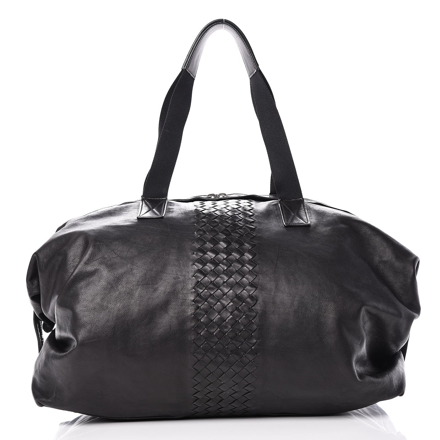 Bottega Veneta Light Calf Intrecciato Duffle Black 1 of 16
