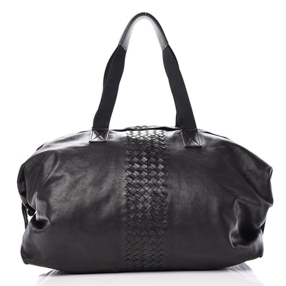 Bottega Veneta Light Calf Intrecciato Duffle Black 1 of 16
