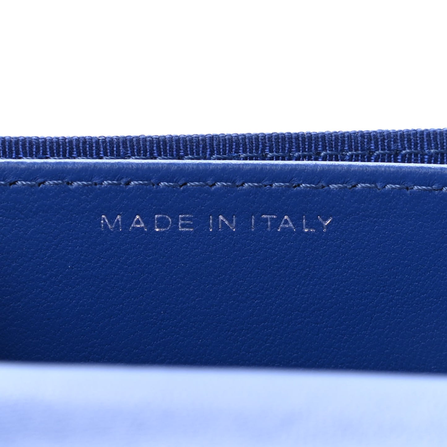 Lambskin Quilted Flap Card Holder Wallet Royal Blue