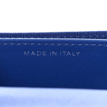 Chanel Lambskin Quilted Flap Card Holder Wallet Royal Blue 7 of 8