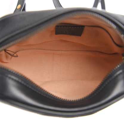 Gucci Calfskin Matelasse Mini GG Marmont Chain Shoulder Bag Black 4 of 9