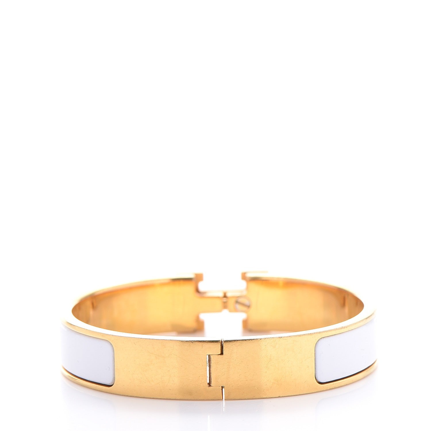 Hermes Enamel Narrow Clic Clac H Bracelet PM White 3 of 5