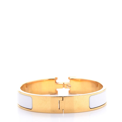Hermes Enamel Narrow Clic Clac H Bracelet PM White 3 of 5
