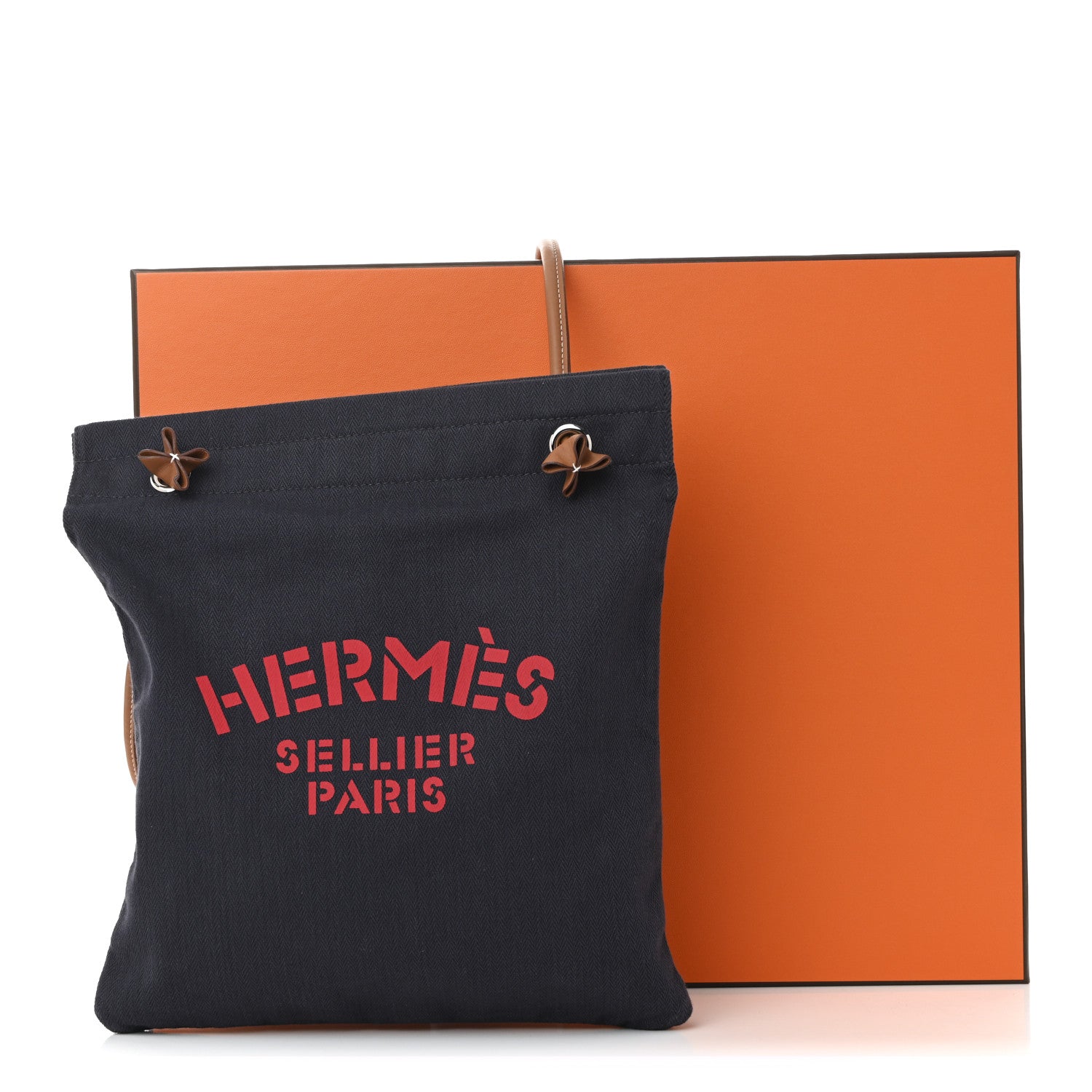 Hermes Canvas Swift Aline Grooming Bag Navy 11 of 11