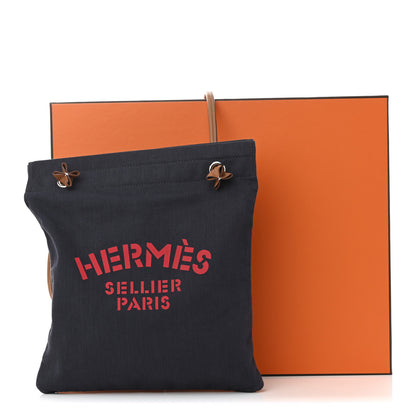 Hermes Canvas Swift Aline Grooming Bag Navy 11 of 11