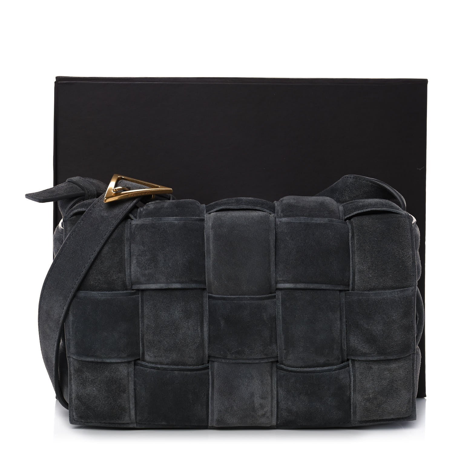 Bottega Veneta Suede Maxi Intrecciato Padded Cassette Crossbody Bag Graphite 11 of 11