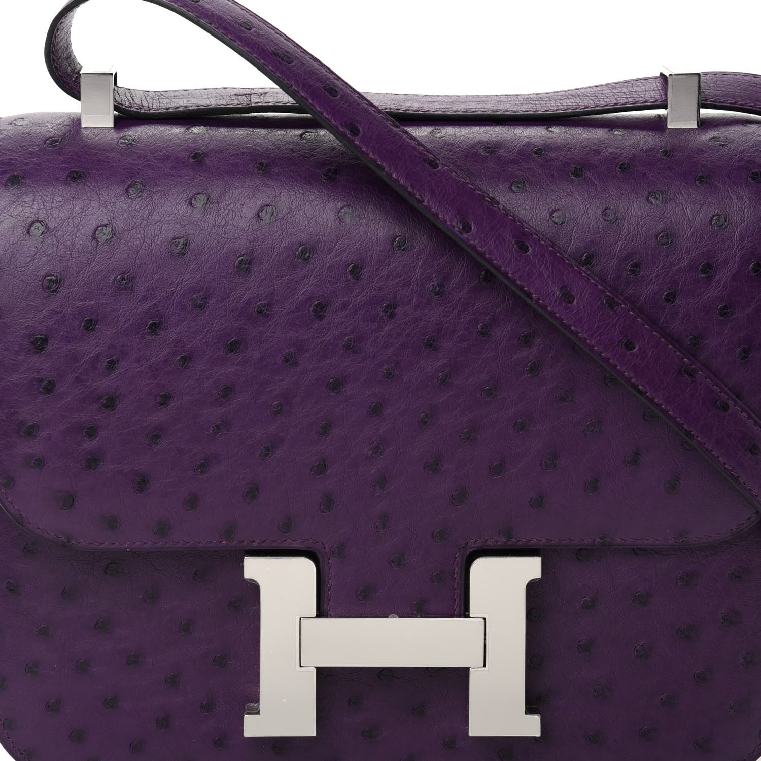 Hermes Ostrich Constance 24 Violine 10 of 11