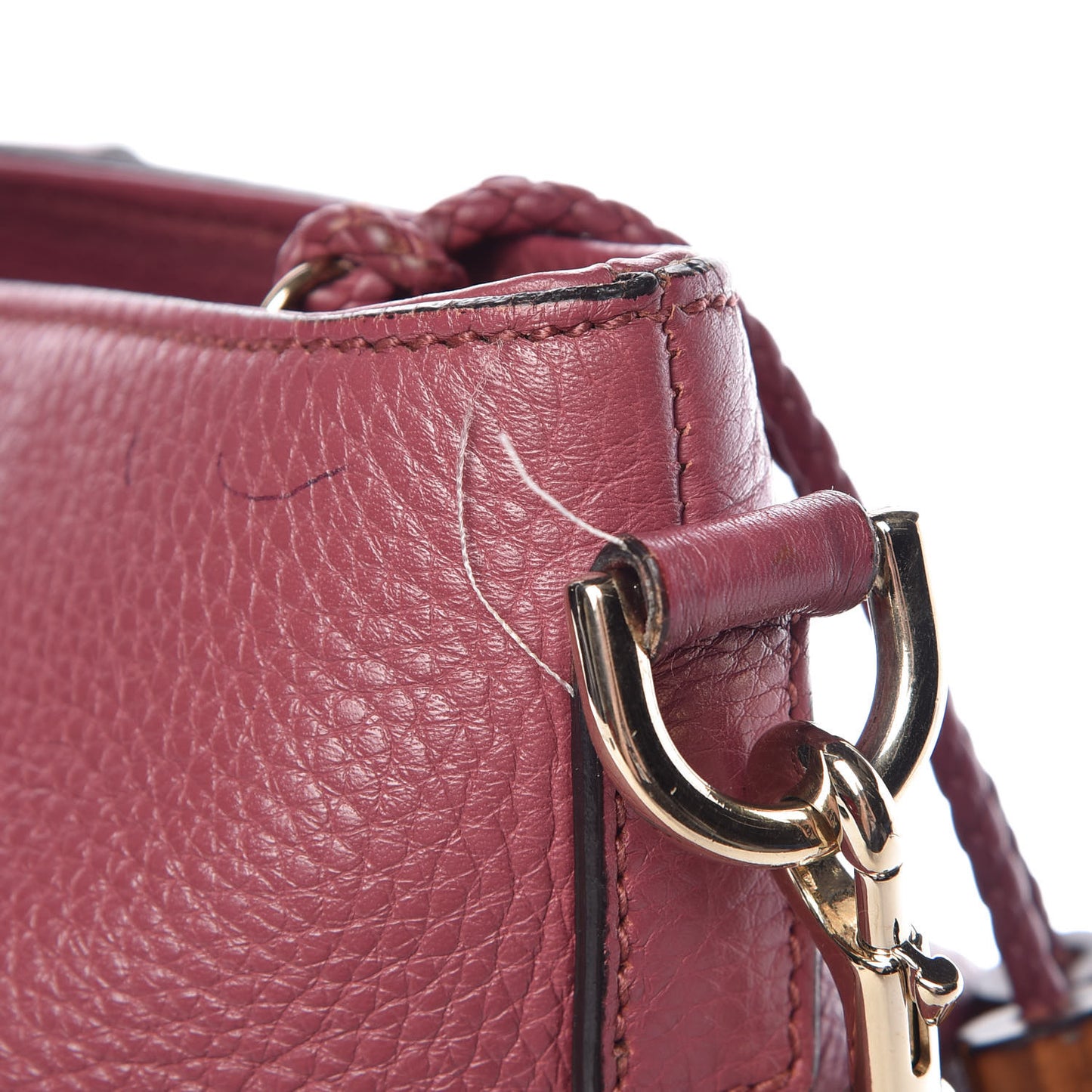 Calfskin Large Bamboo Tassel Top Handle Tote Peonia Flower