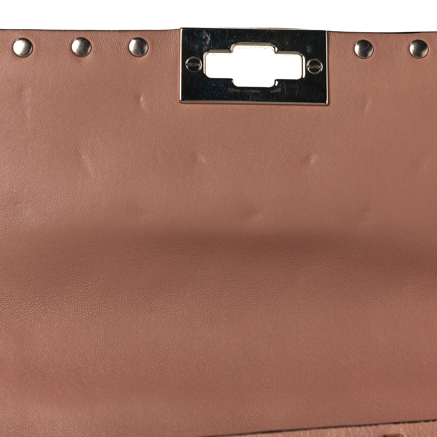 Nappa Medium Rockstud Spike Shoulder Bag Soft Noisette
