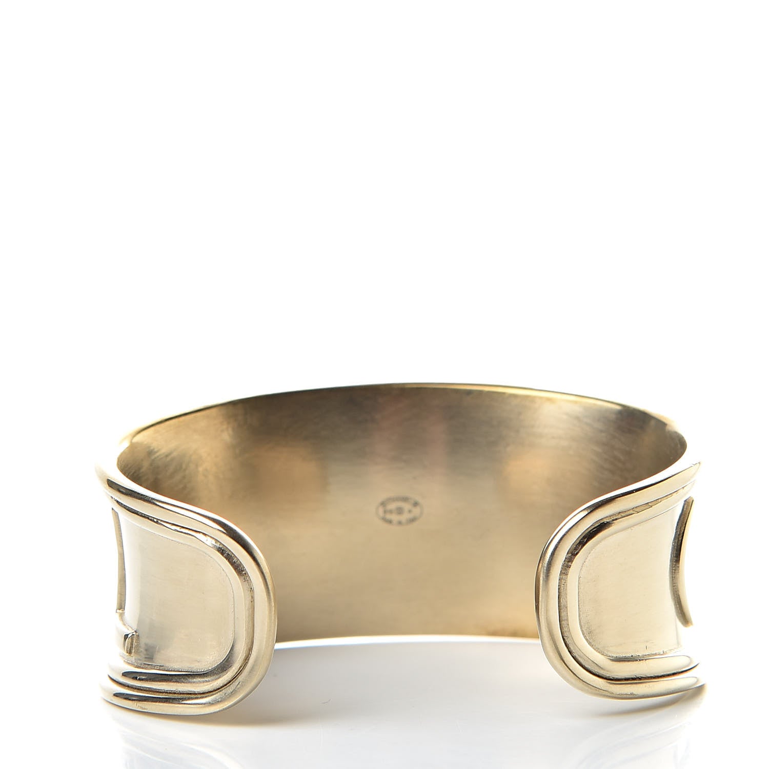 Chanel Metal Logo Cuff Gold 3 of 5