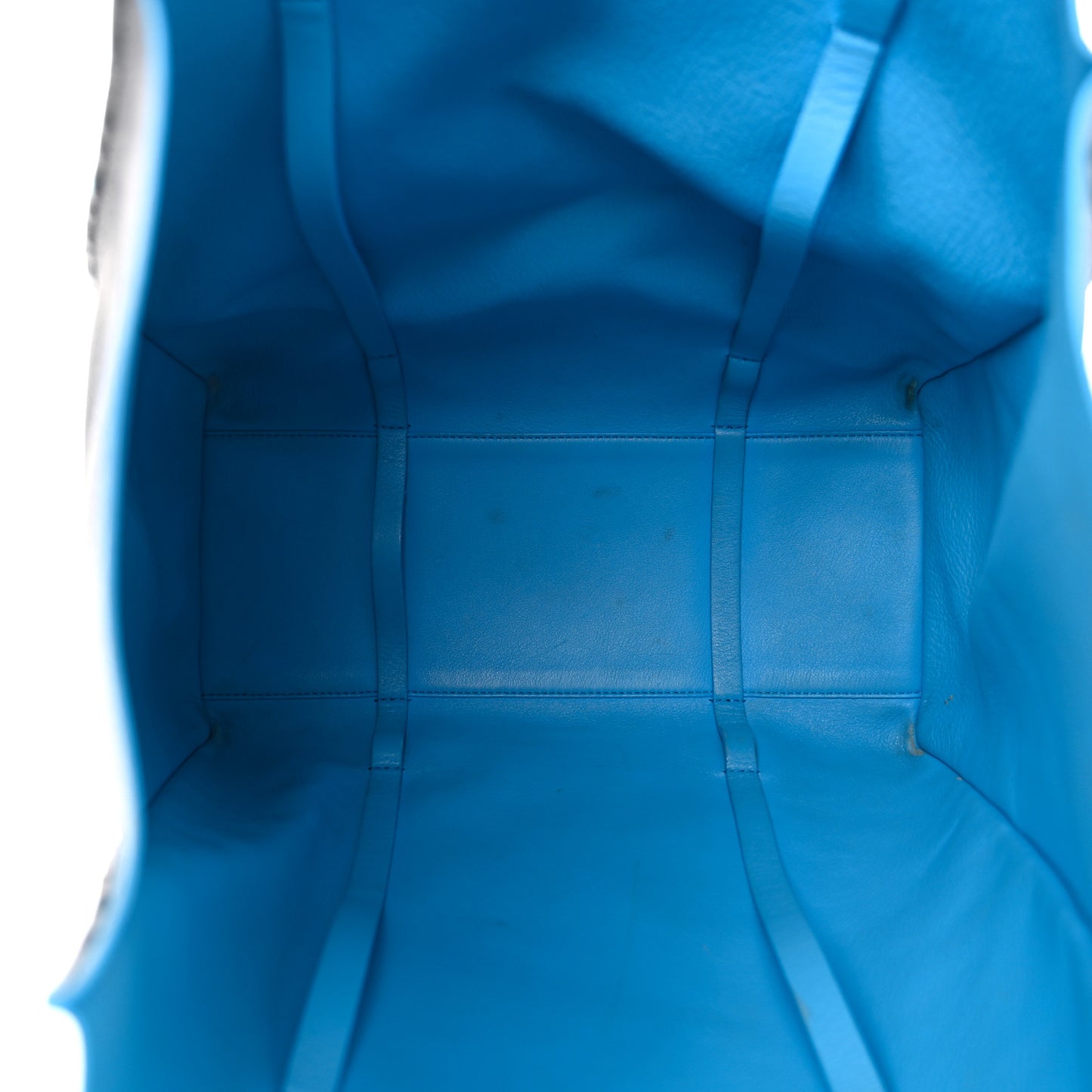 Veau Baltimore Double Sided Small Everyday Tote Bleu Turquoise Black