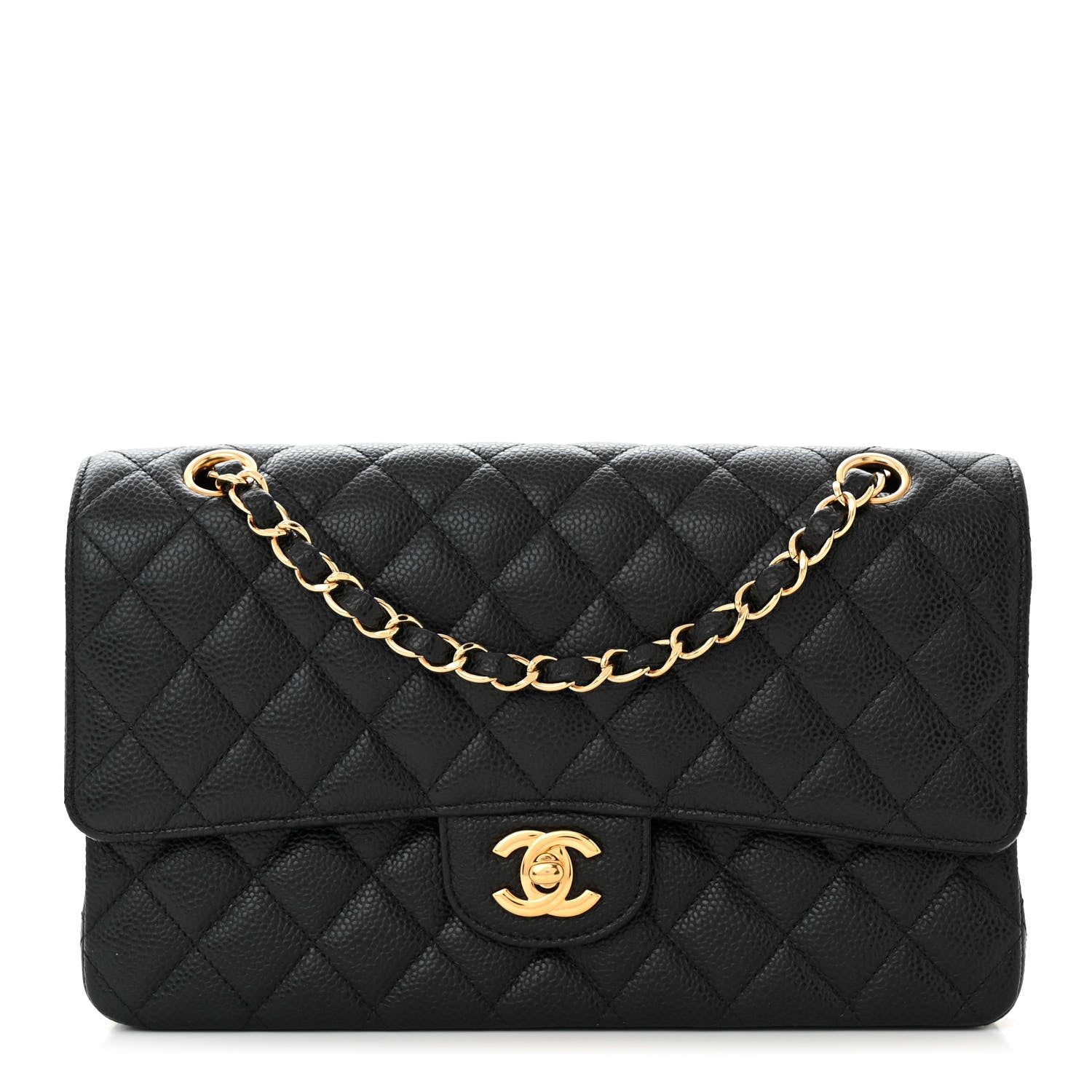 Chanel Caviar Quilted Medium Double Flap Black 1 of 10