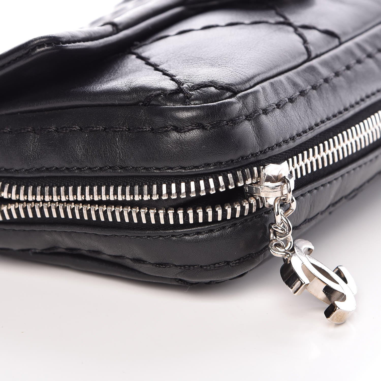 Chanel Calfskin Stitched Expandable Flap Black 9 of 12