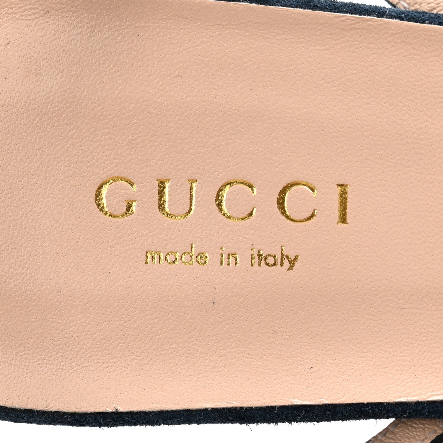Gucci Suede Blondie 100mm Slingback Sandals 39 Navy 6 of 11
