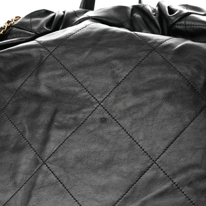 Chanel Shiny Calfskin Quilted Chanel 22 Backpack Black 11 of 11