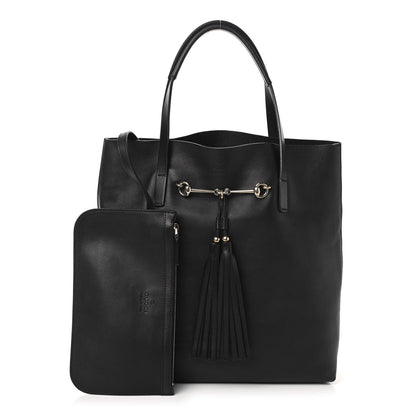 Gucci Calfskin Park Avenue Horsebit Small Tote Black 1 of 9