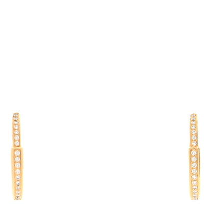 Tiffany 18K Yellow Gold Diamond Small Full Pave Lock Earrings 1 of 5
