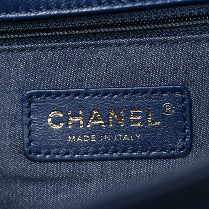 Chanel Lambskin Quilted Resin Bi-Color Chain Flap Bag Navy 6 of 11