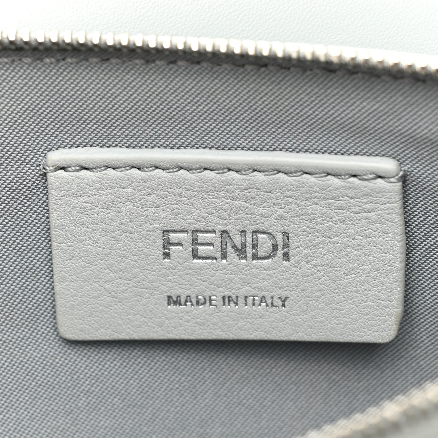 Vitello Liberty Crystal Embellished F is Fendi Medium Envelope Wallet on Chain Grigio Perla