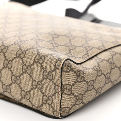 Gucci GG Supreme Monogram Web Flap Messenger Bag Black 11 of 15