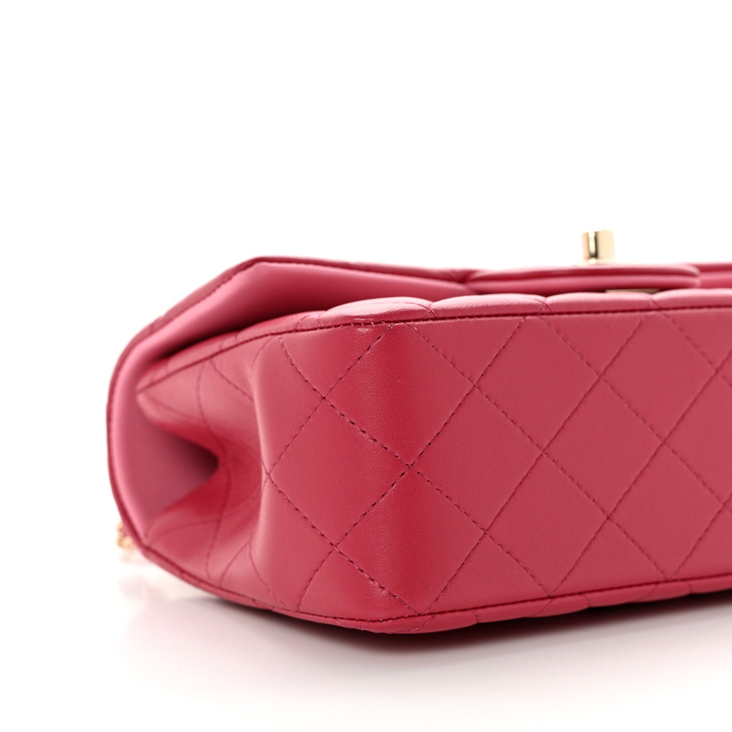 Chanel Lambskin Quilted Bi-Color Mini Top Handle Rectangular Flap Rose 8 of 10