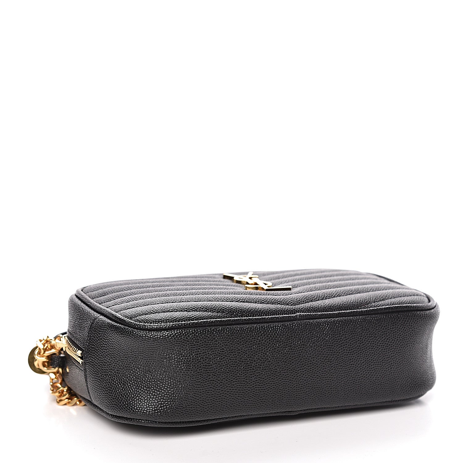 Saint Laurent Grain De Poudre Matelasse Monogram Mini Lou Camera Bag Black 4 of 10