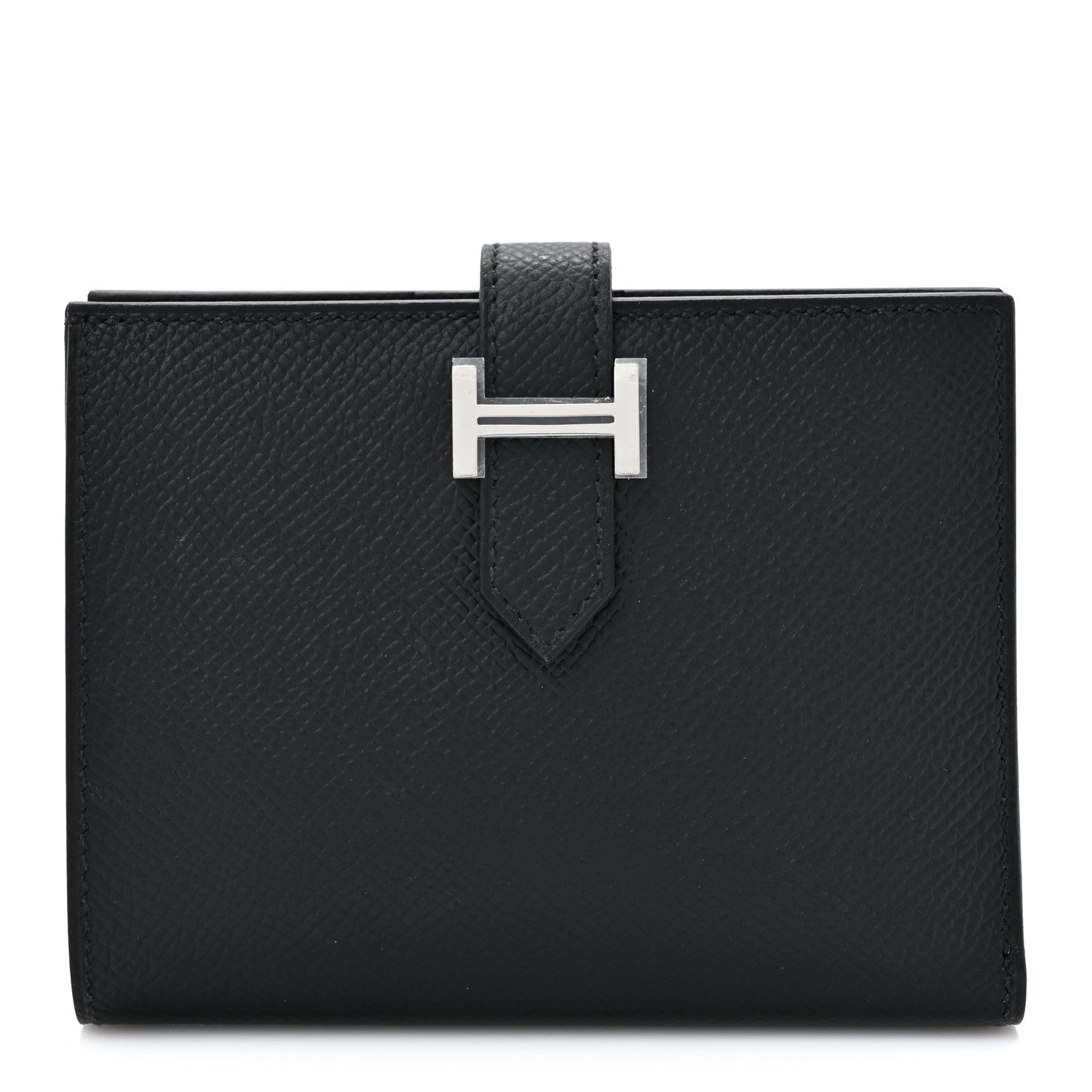 Hermes Epsom Bearn Compact Wallet Black 1 of 9