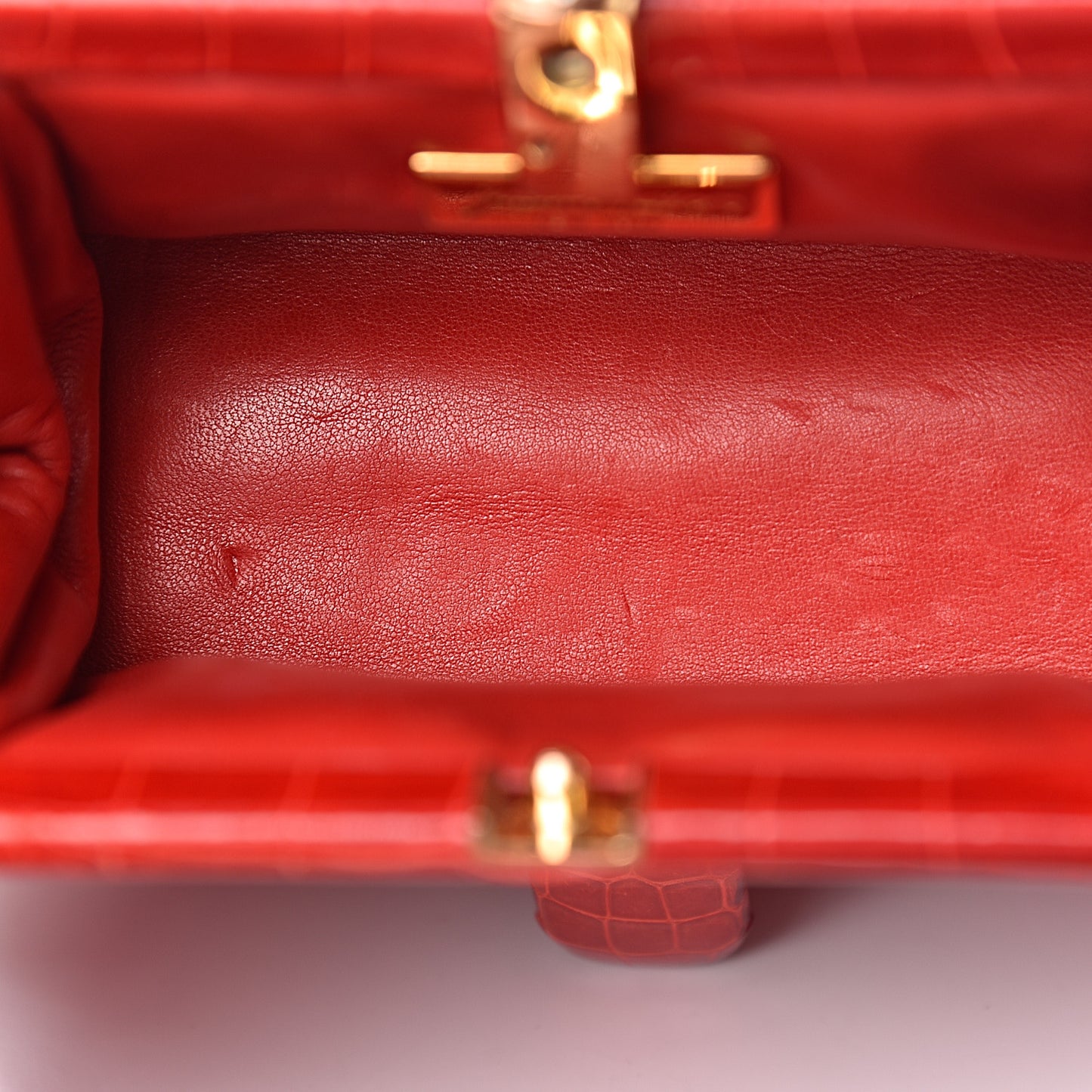 Crocodile Crystal Evening Bag Red