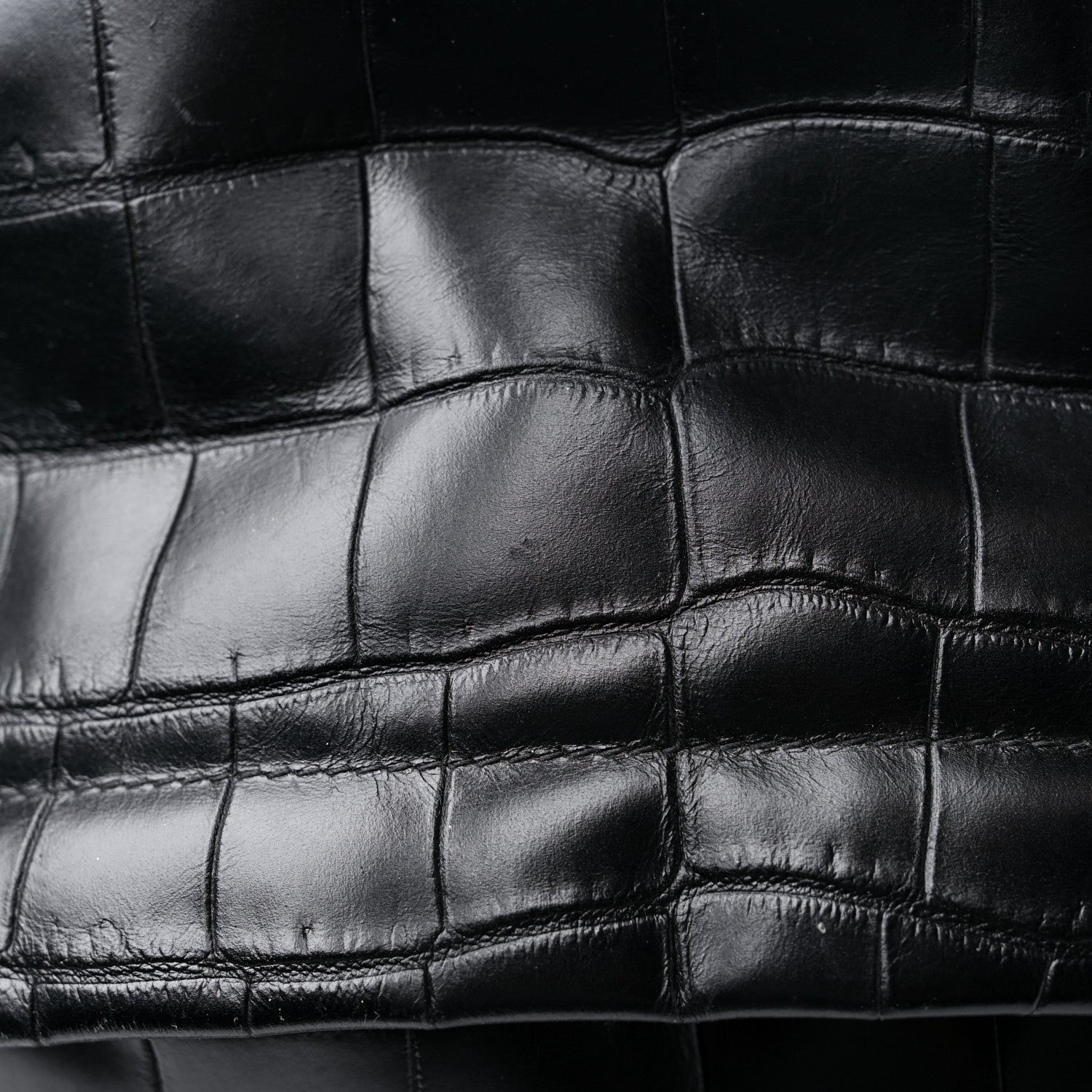 Saint Laurent Calfskin Crocodile Embossed City Backpack Black 16 of 16