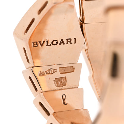 Bulgari 18K Rose Gold Diamond Serpenti Viper Ring L 4 of 5