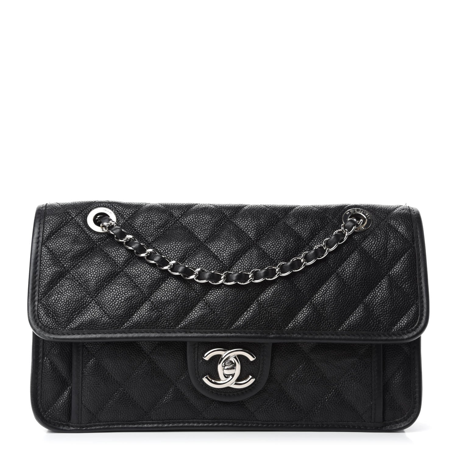 Chanel Caviar Quilted Medium French Riviera Flap Black 1 of 15