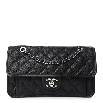 Chanel Caviar Quilted Medium French Riviera Flap Black 1 of 15