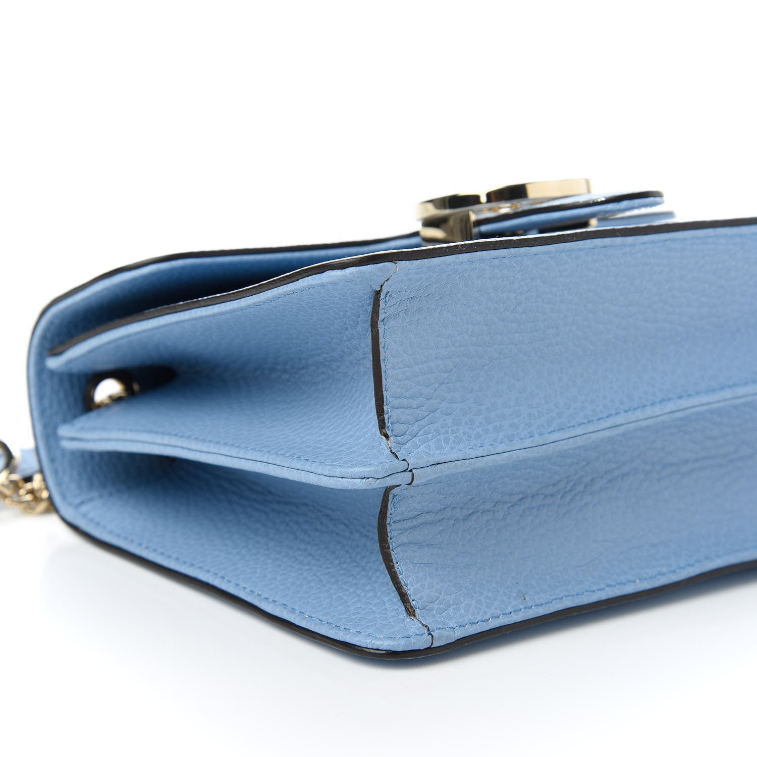 Gucci Dollar Calfskin Small Interlocking G Shoulder Bag Mineral Blue 6 of 11