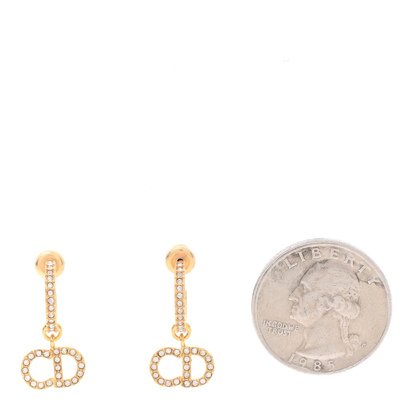 Crystal Clair D Lune Hoop Earrings Gold