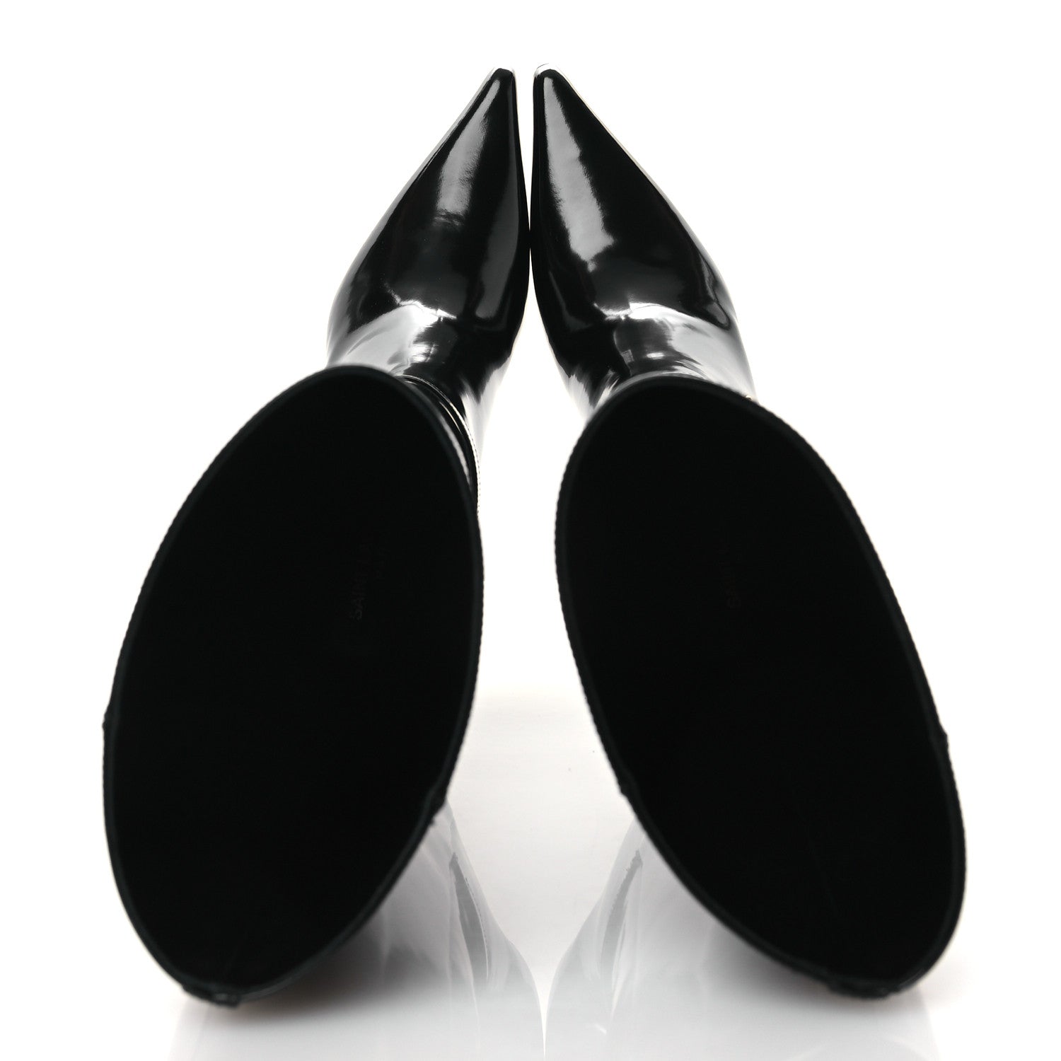 Saint Laurent Vitello Marilyn Hacker 70mm Luz Boots 37.5 Black 2 of 11