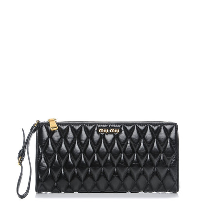 Miu Miu Vitello Shine Wristlet Nero Black 1 of 7