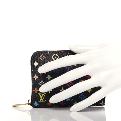 Louis Vuitton Monogram Multicolor Zippy Coin Purse Black Grenade 2 of 8
