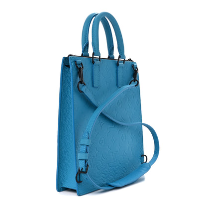 Louis Vuitton Taurillon Monogram Sac Plat Messenger Turquoise 3 of 9