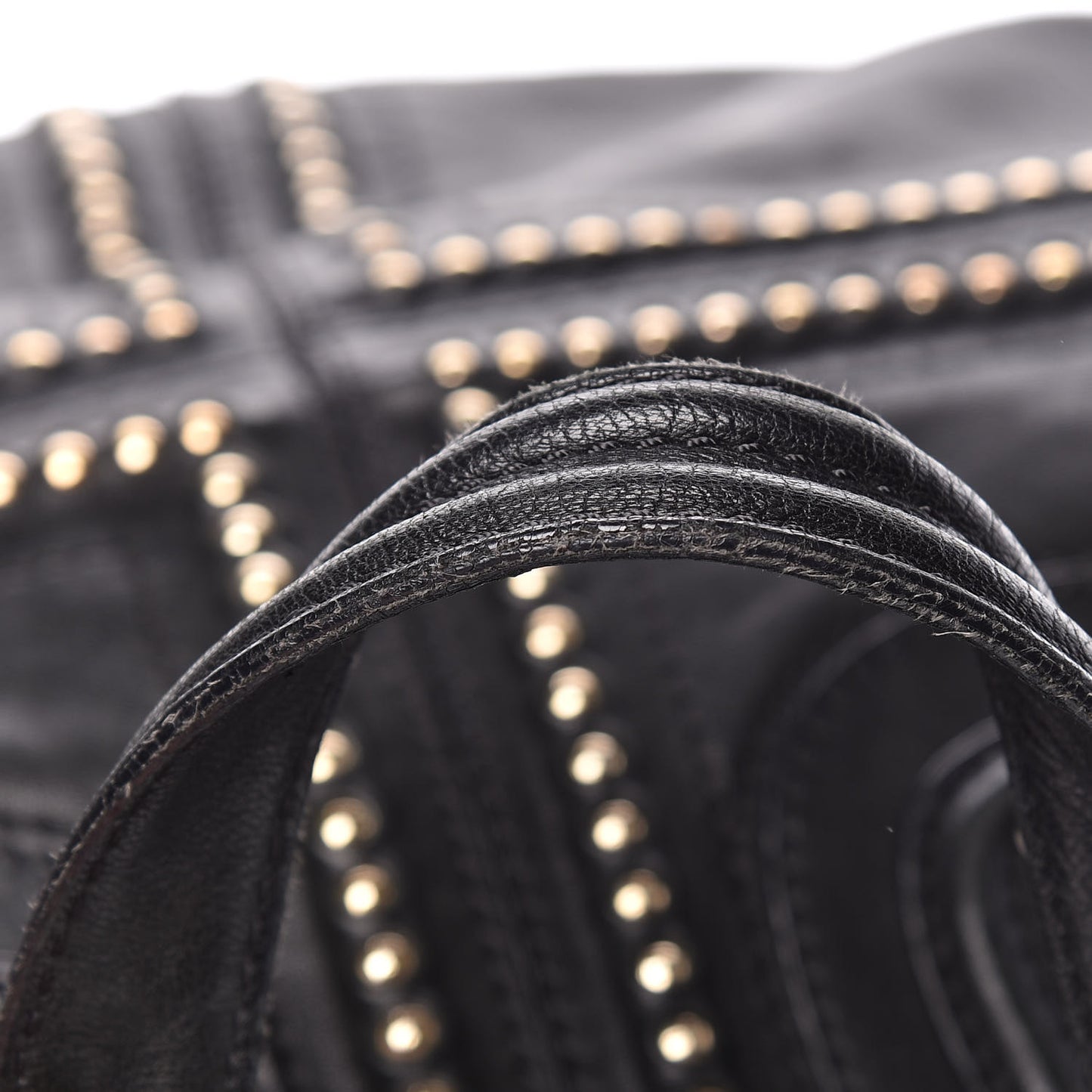 Lambskin Studded Medium Nightingale Black